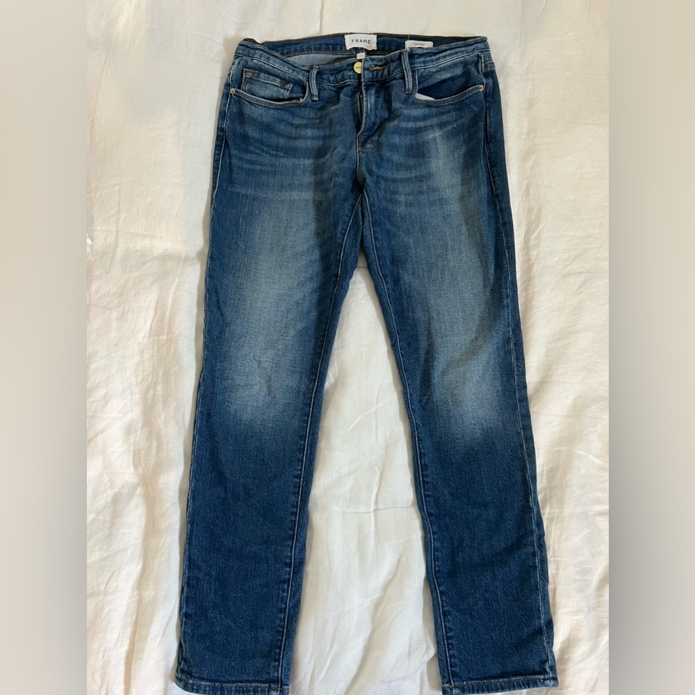 Boyfriend jeans from frame- le garçon style. Skinny and low slung.